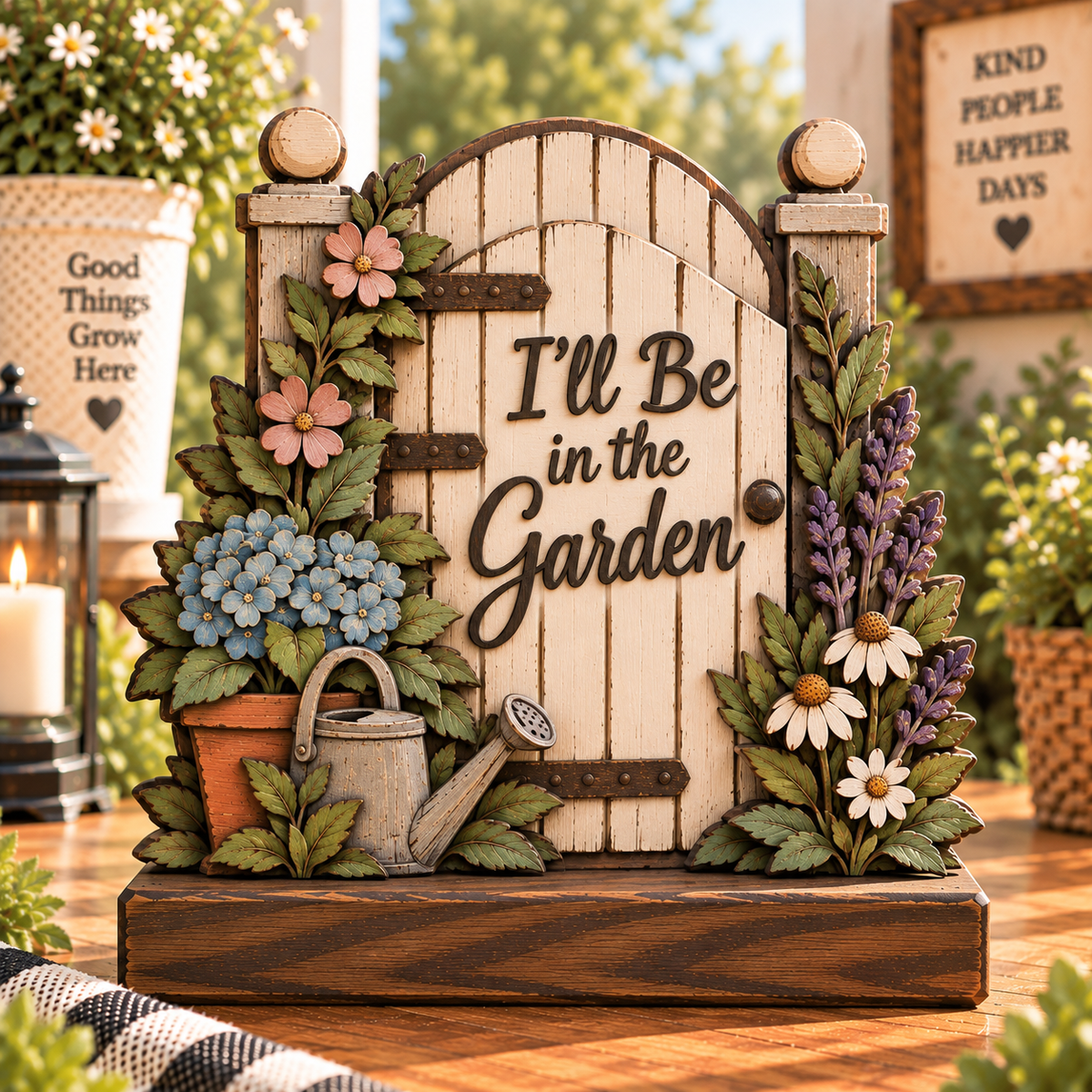 I'll Be in the Garden garden wood decor