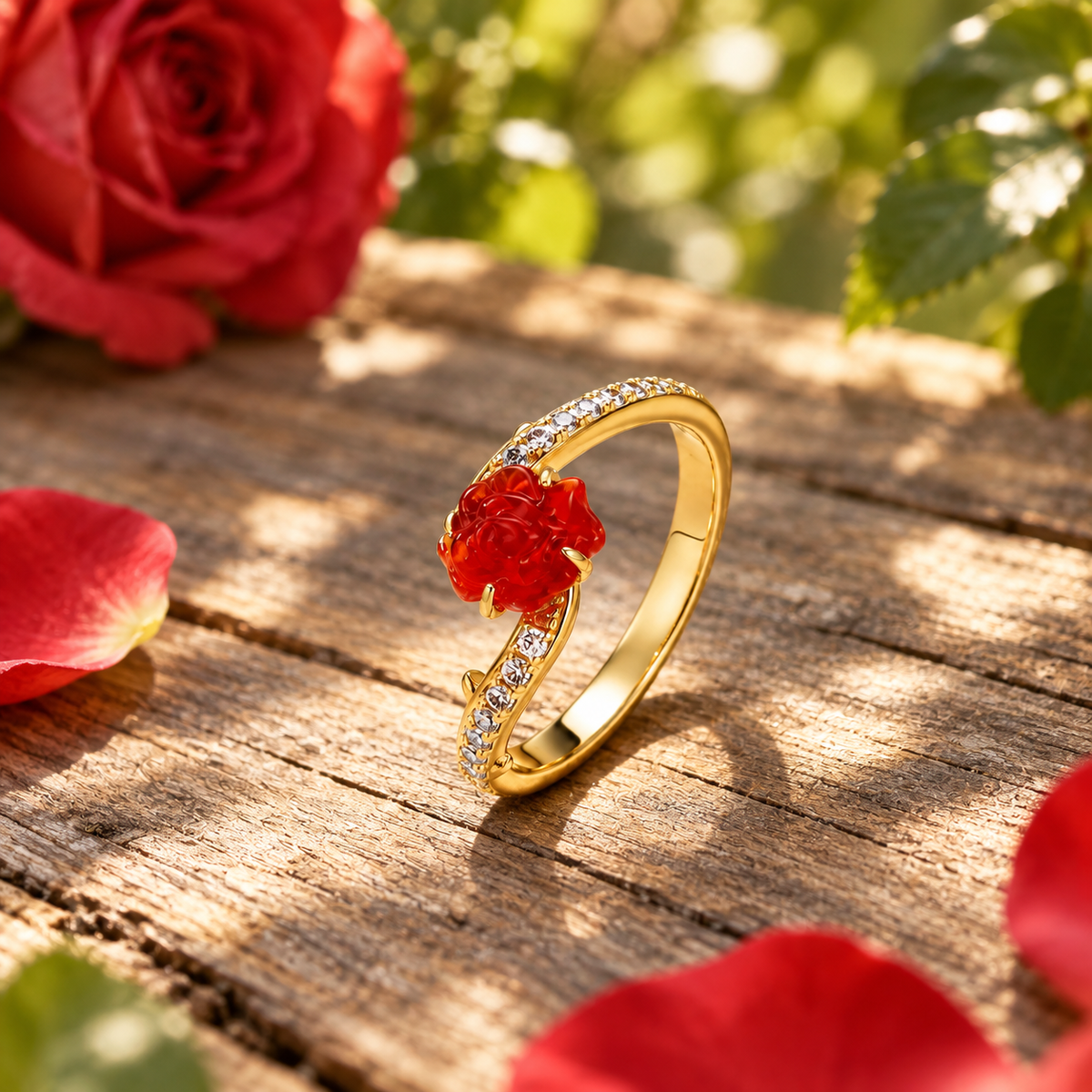 Red Rose-Gold Ring