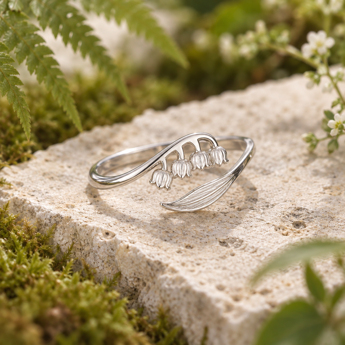 Silver Lily Valley Ring