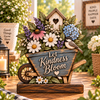 Let Kindness Bloom garden wood decor
