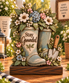 Stay Grounded garden wood decor