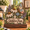 Wild & Free garden wood decor