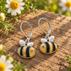 Bee Leverback Drop Earrings