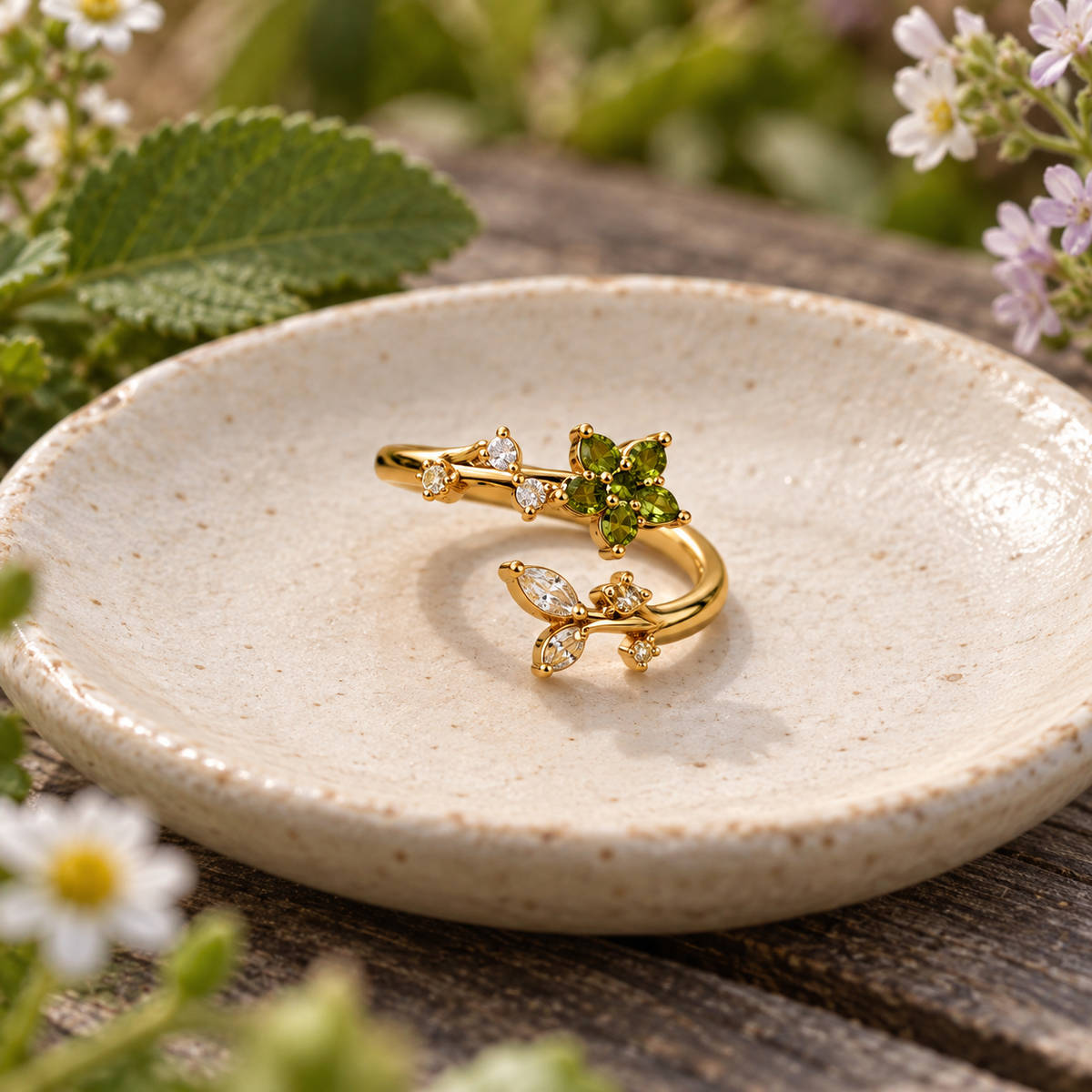Gold Botanical Wrap Ring