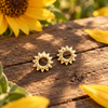Gold Center Sunflower Studs