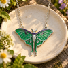 Green Luna Moth Necklace