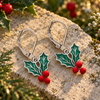 Holly Berry Drop Earrings