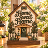 Home Sweet Home botanical wood decor