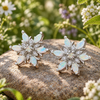 Opal Flower Studs