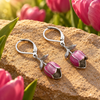 Pink Tulip Drop Earrings