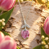 Pink Tulip Necklace