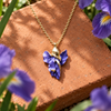 Purple Iris Necklace