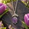 Purple Tulip Necklace