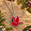 Red Cardinal Enamel Necklace