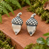 Silver Acorn Studs