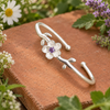 Silver Flower Vine Cuff