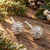 Silver Snowflake Studs