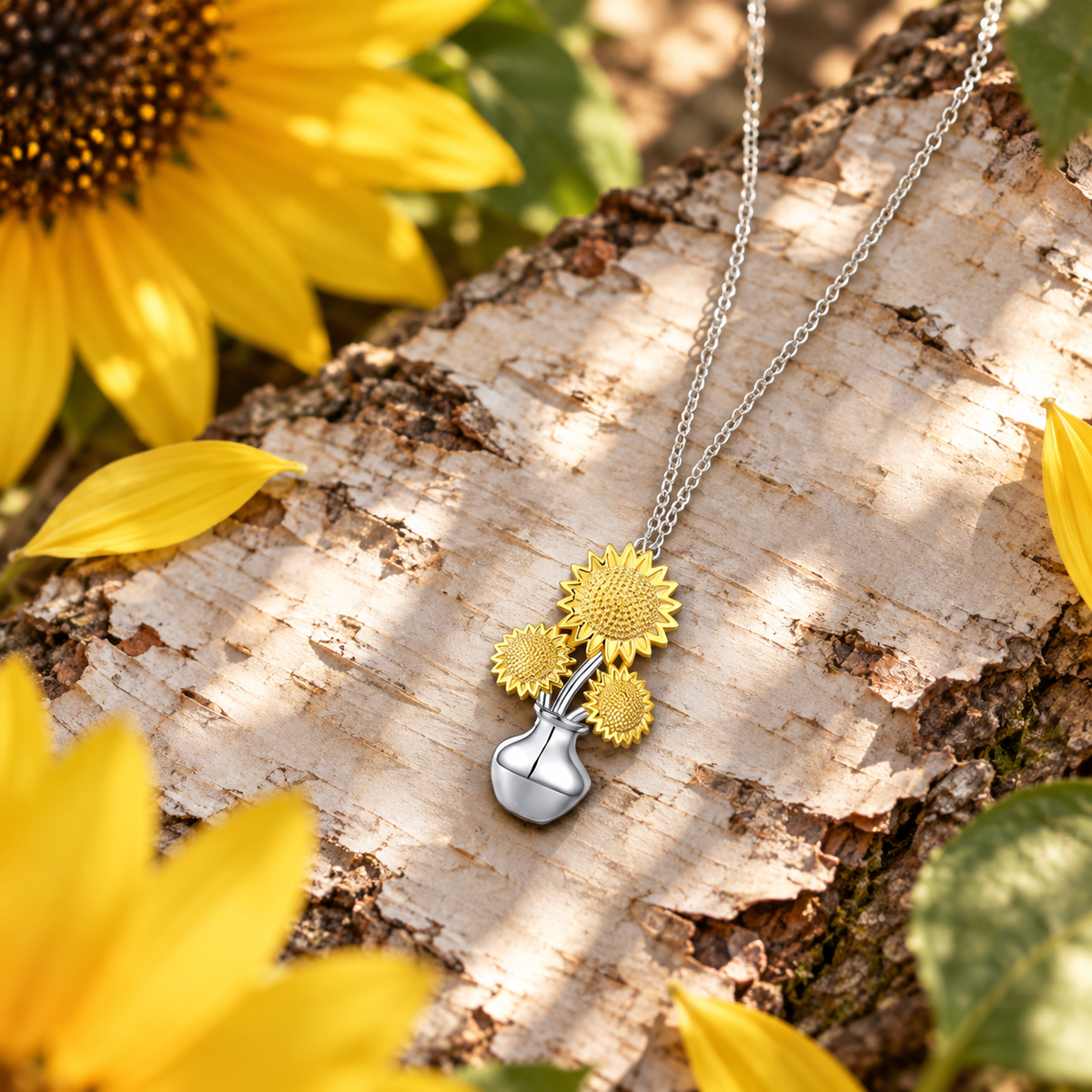 Sunflower Bouquet Necklace