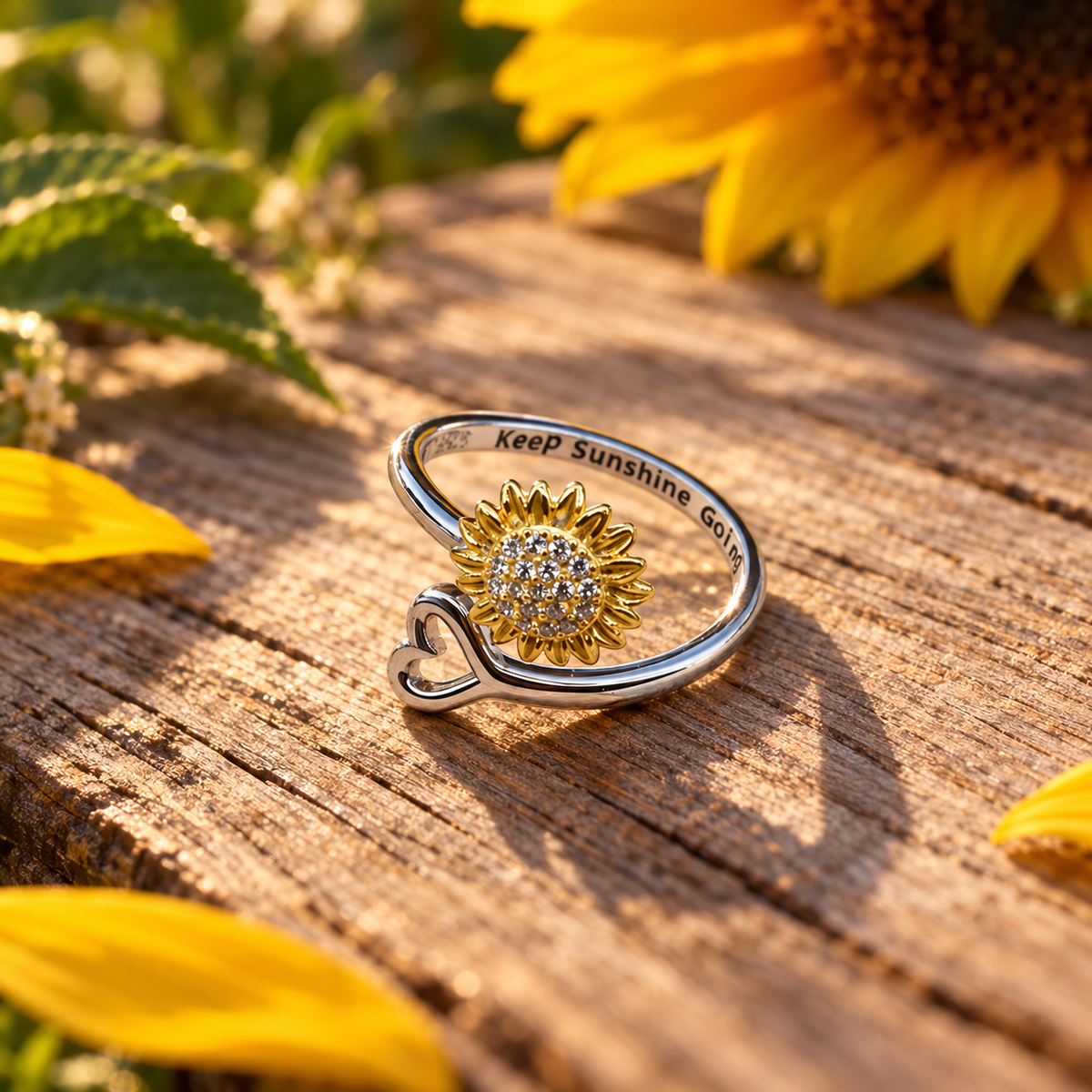 Keep Sunshine Going Twist Ring