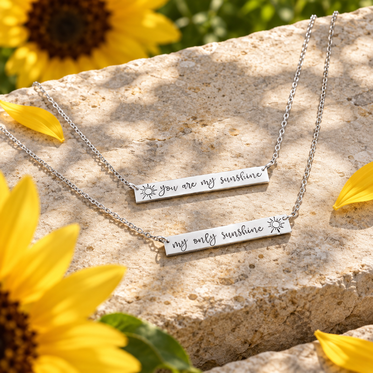 Sunshine Message Bar Necklace