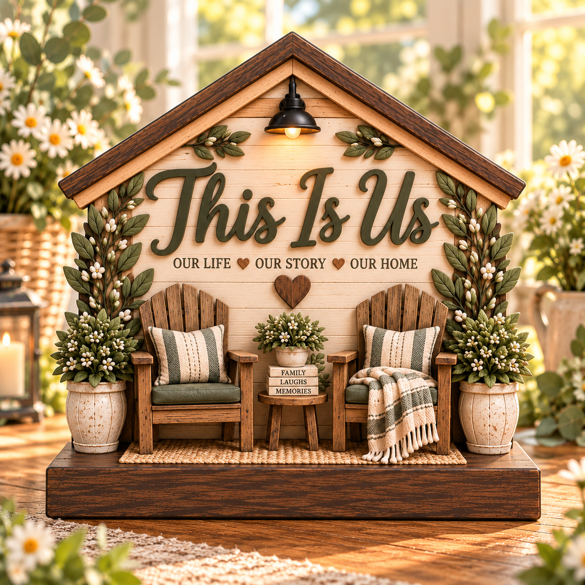 This Is Us Nook botanical wood decor