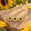 Triple Sunflower Necklace
