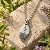 Turquoise Botanical Teardrop Necklace