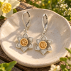 Two-Tone Daffodil Drop Earrings