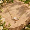 White Flower Cluster Necklace