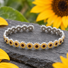Yellow Sunflower Band Bracelet